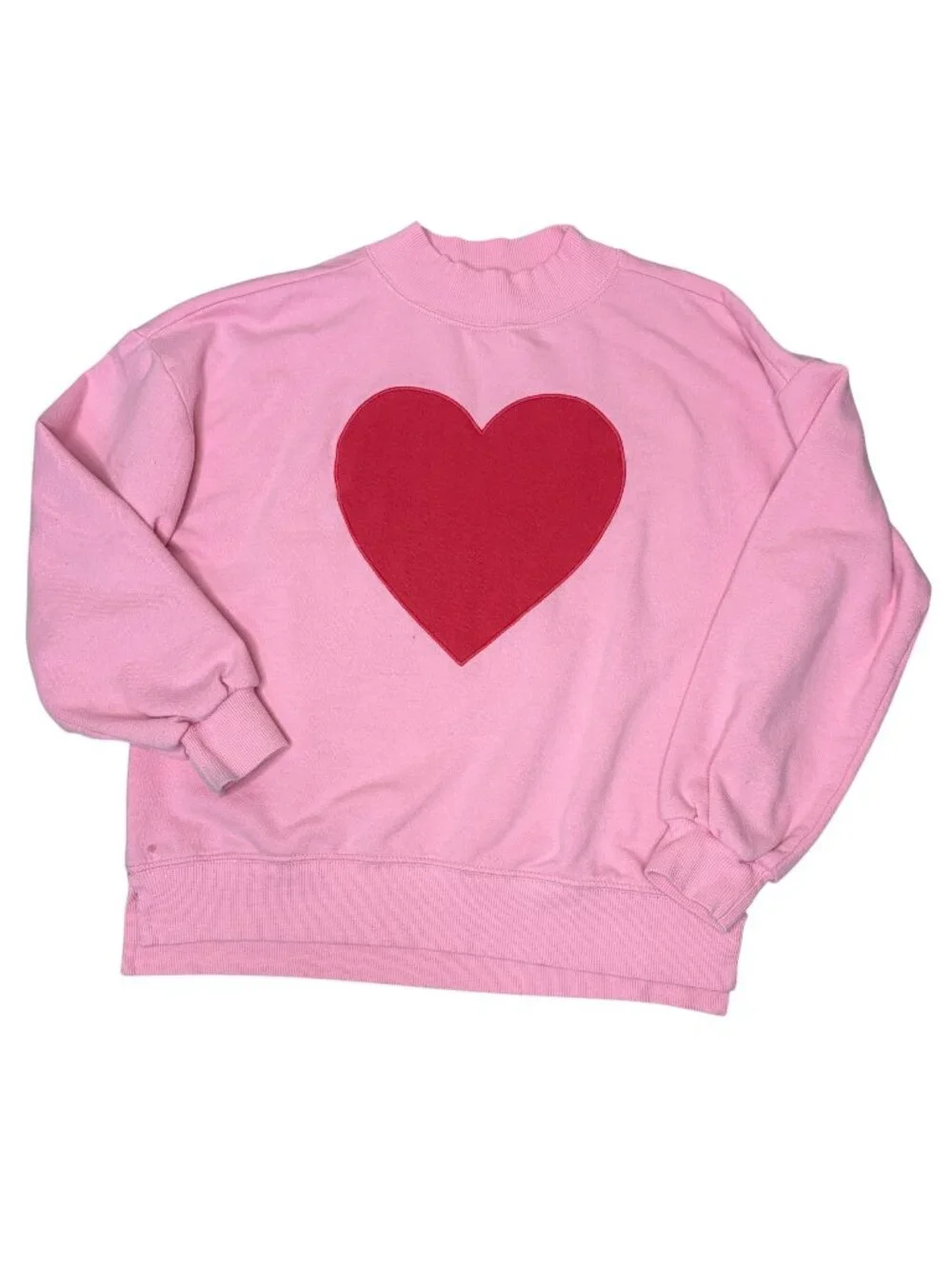 Old Navy Heart Sweatshirt Girls Size Medium 8 Pink